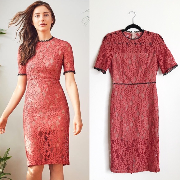 Alexis Dresses & Skirts - Alexis Remi Short-Sleeve Lace Sheath Dress